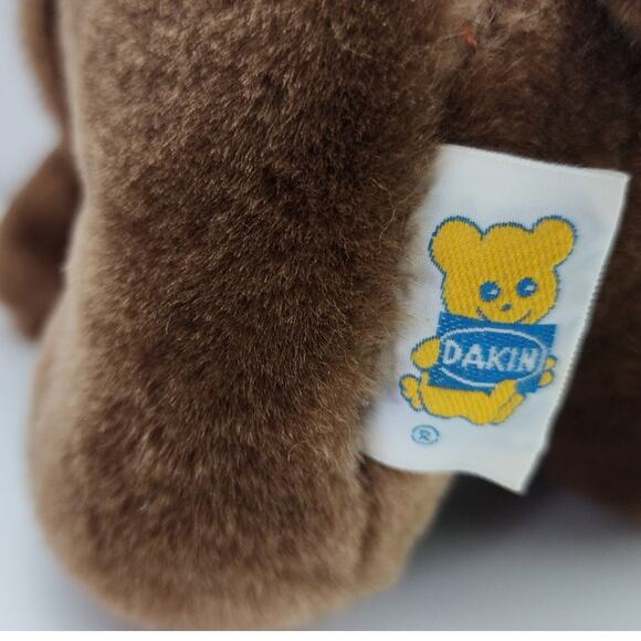 Vintage Dkin 1980s Buffalo Bison Brown Plush Stuffed Animal Soft Toy Collectible - Picture 6 of 9